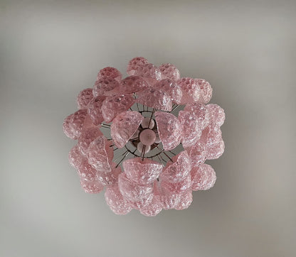 Murano chandelier | Drops | 41 glass | Pink glass