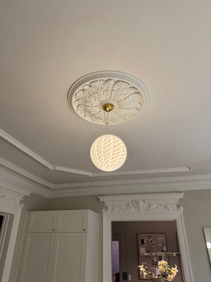 Hvid Murano peacock loftlampe, 30 cm