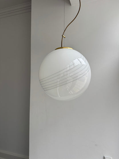 Vintage Murano pendel i grålig farve, 35 cm