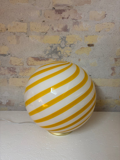 Murano candy loftlampe med gul swirl, 30 cm - 2. sortering