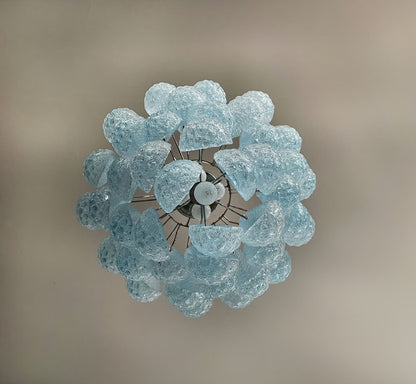 Murano lysekrone | Dråber | 41 glas | Blå
