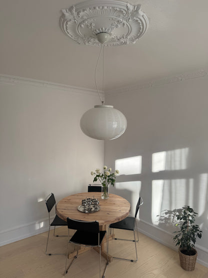 Vintage Murano pendant with peacock swirl, 40 cm