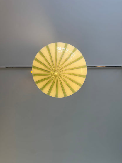 Mørkegrøn candy Murano pendel, 30 cm