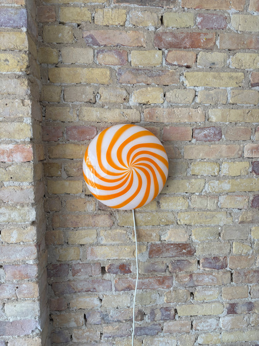 Orange solero Murano plafond, 30 cm
