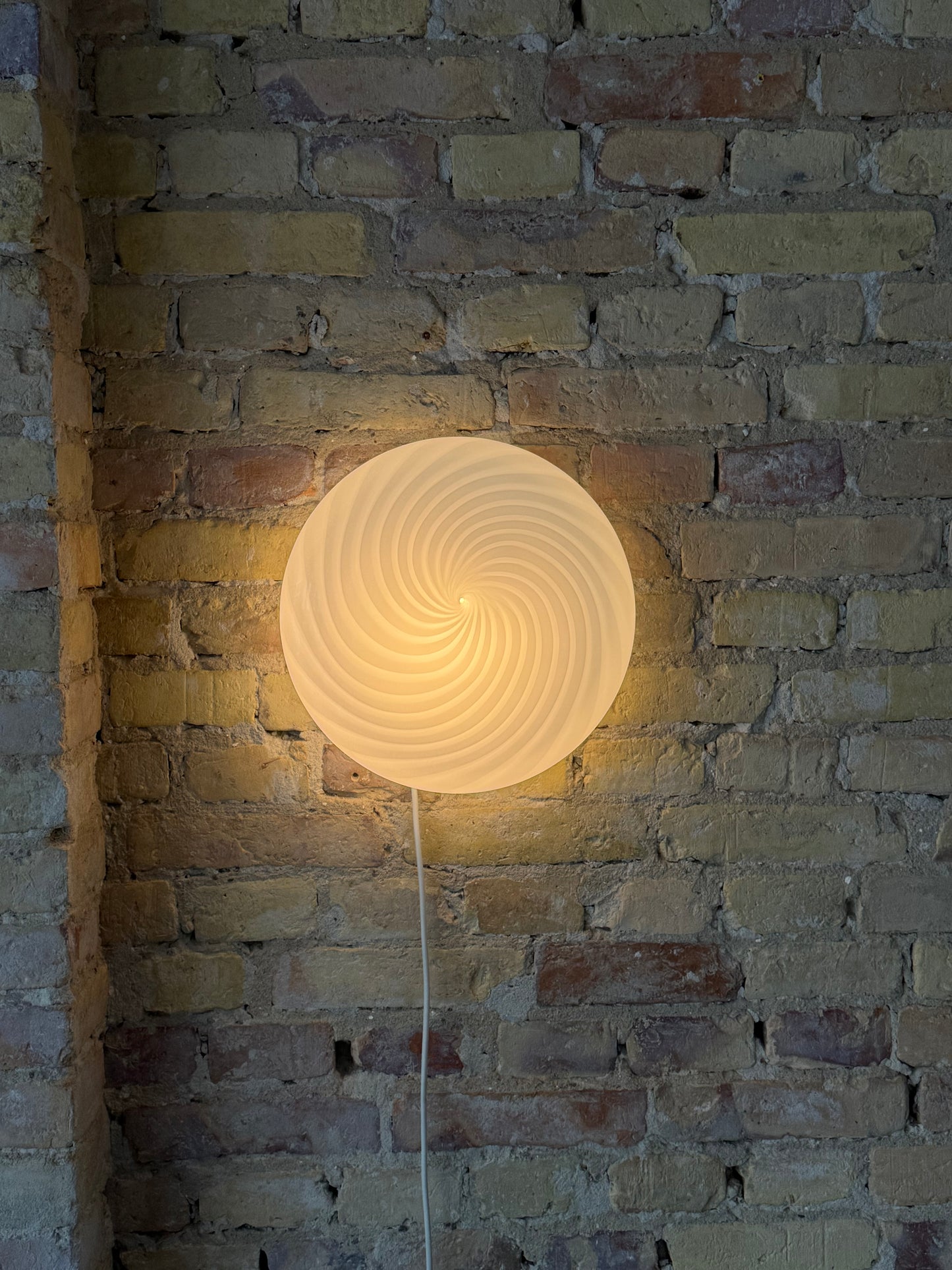 Hvid Murano plafond, 30 cm