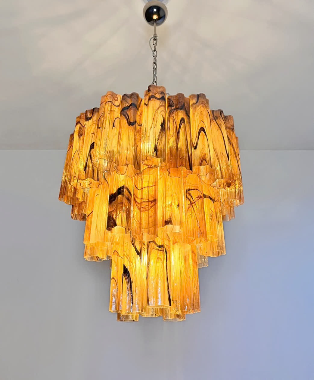 Murano Chandelier | Tuber | 48 glasses | Amber Alabaster