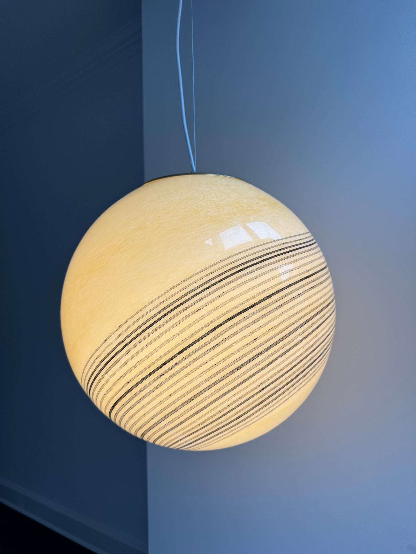 Stor creme Murano loftlampe, 40 cm
