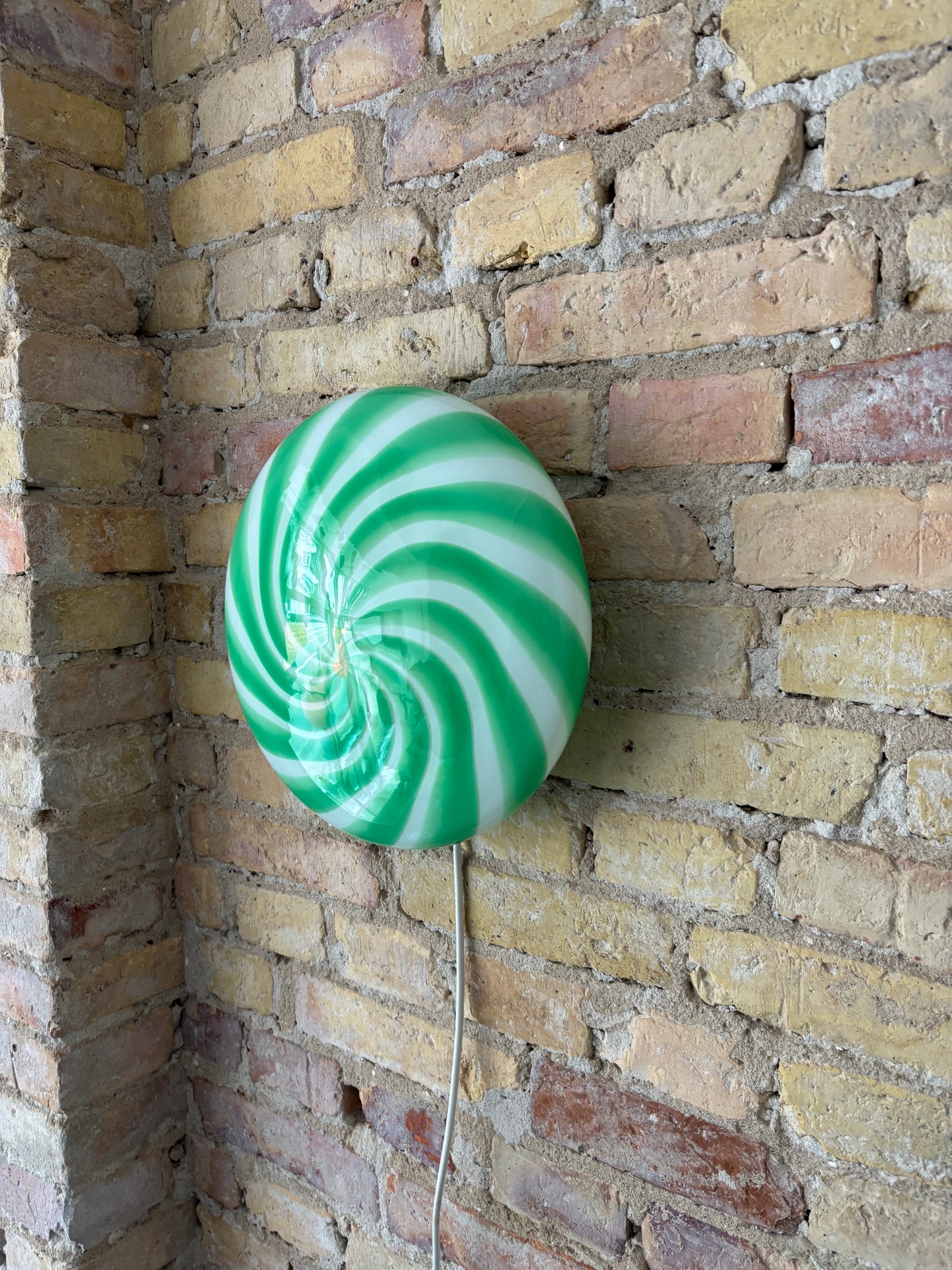 Grøn Murano plafond, 30 cm