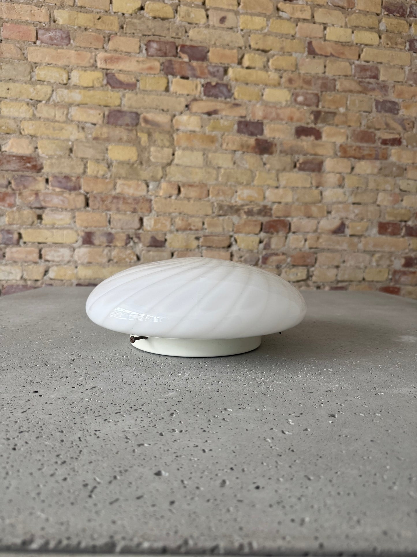 Classic Murano ceiling lamp with white swirl, 30 cm