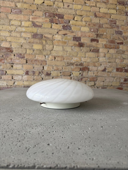 Classic Murano ceiling lamp with white swirl, 30 cm