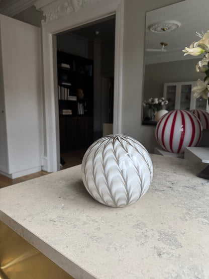 Gray Murano peacock pendant, 20 cm