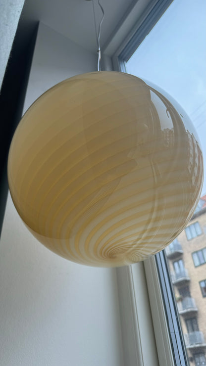 Murano yellow round pendant, 40 cm