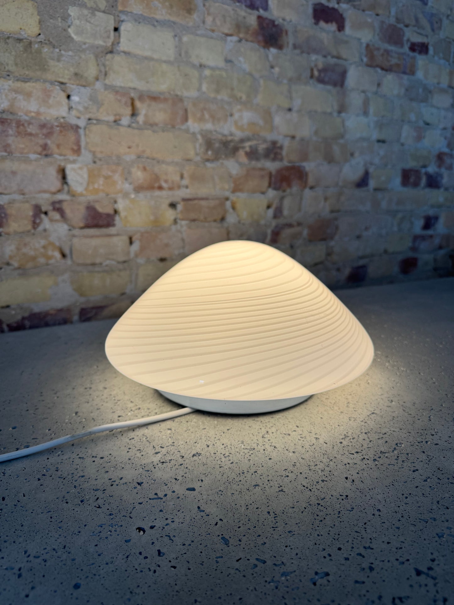 Hvid vintage Murano plafond lampe, 30 cm