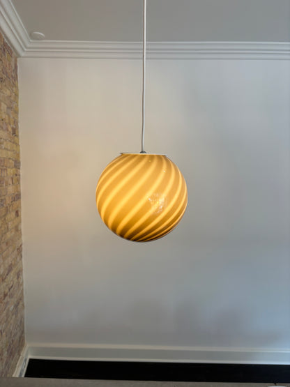 Brun Murano pendel, 20 cm