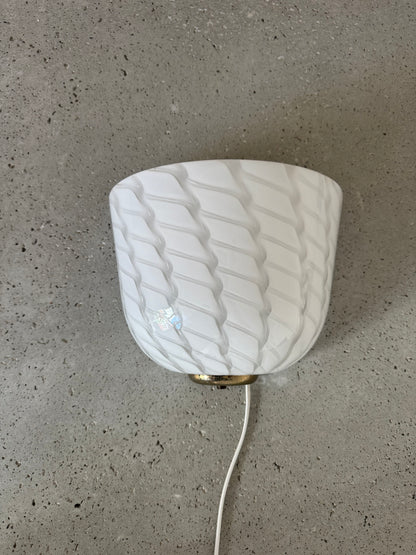 Sjælden vintage Murano væglampe m. indgravering