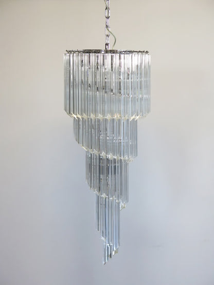 Murano Chandelier | Prisms | 86 Glasses | Clear Glass