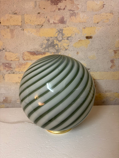 Mørkegrøn Murano swirl pendel, 30 cm - 2. sortering