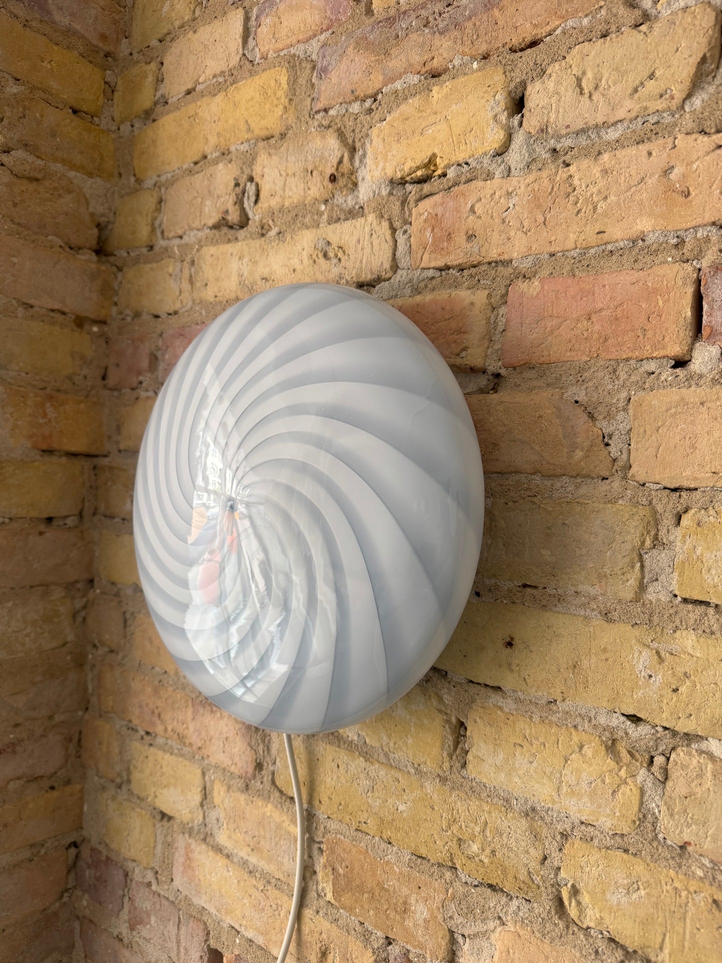 Lyseblå Murano plafond, 30 cm