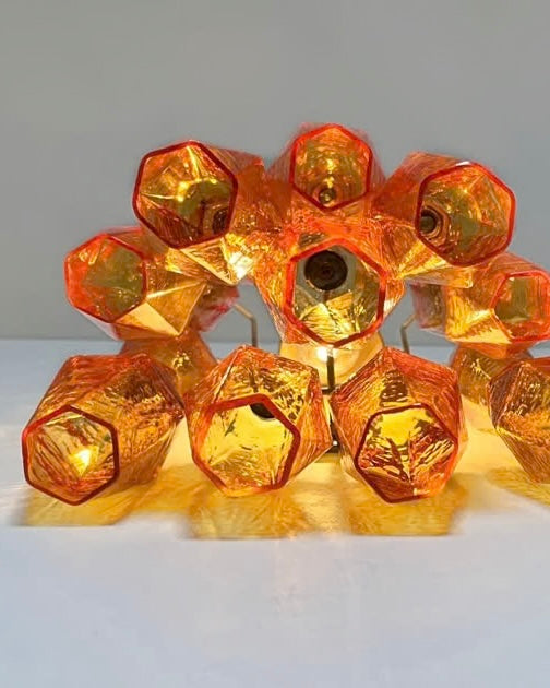 Murano wall lamp | Poliedri | Amber