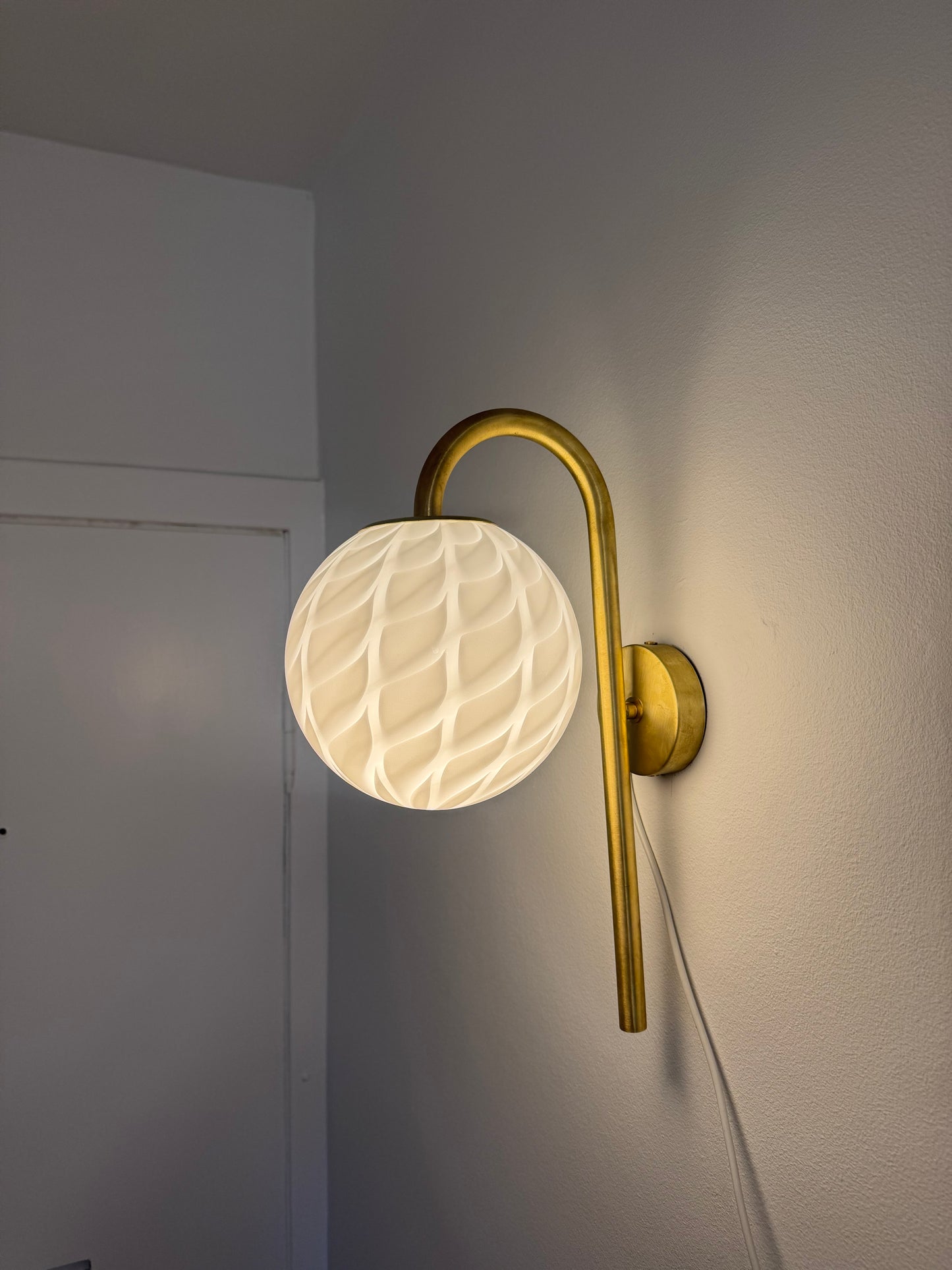 Murano væglampe i peacock swirl, 43 cm høj