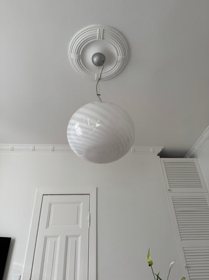 Huge vintage Murano pendant with classic swirl, 45 cm