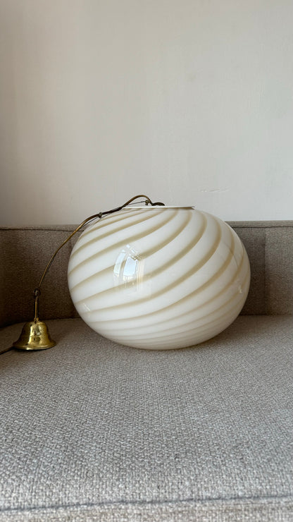 White and yellow Murano pendant lamp, 40 cm