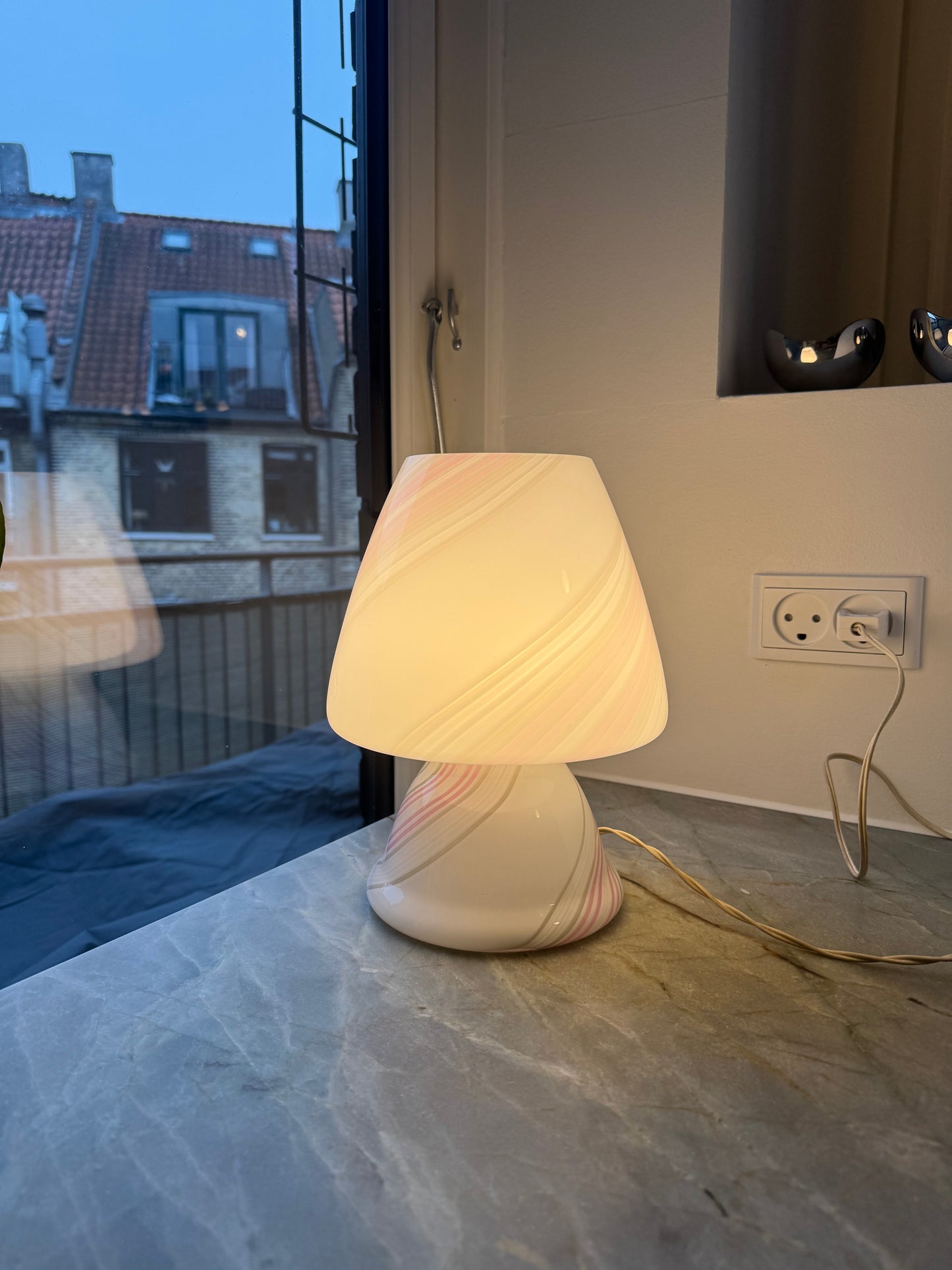 Elegant Murano mushroom, 26 cm