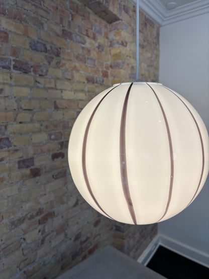 Filigrana Murano ceiling lamp with purple swirl, 30 cm