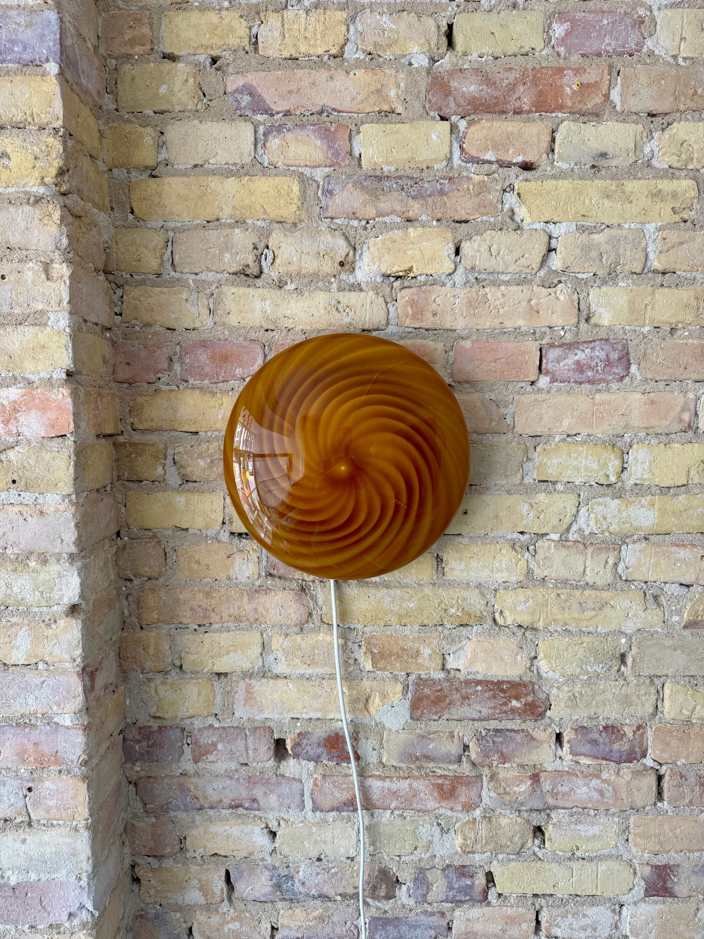 Rav-farvet Murano plafond, 30 cm