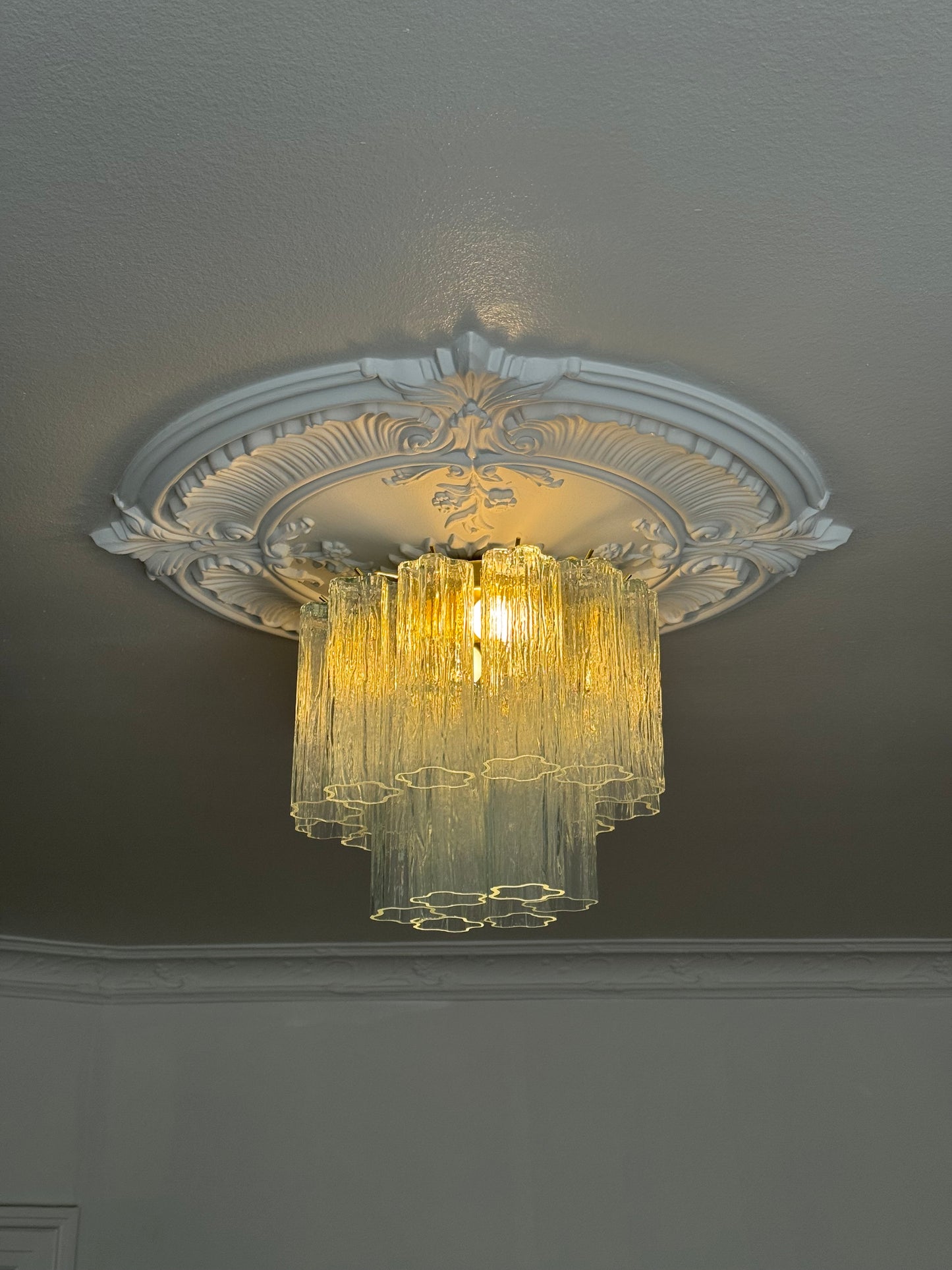 Murano lysekrone | Tronchi | 18 glas | Klart glas