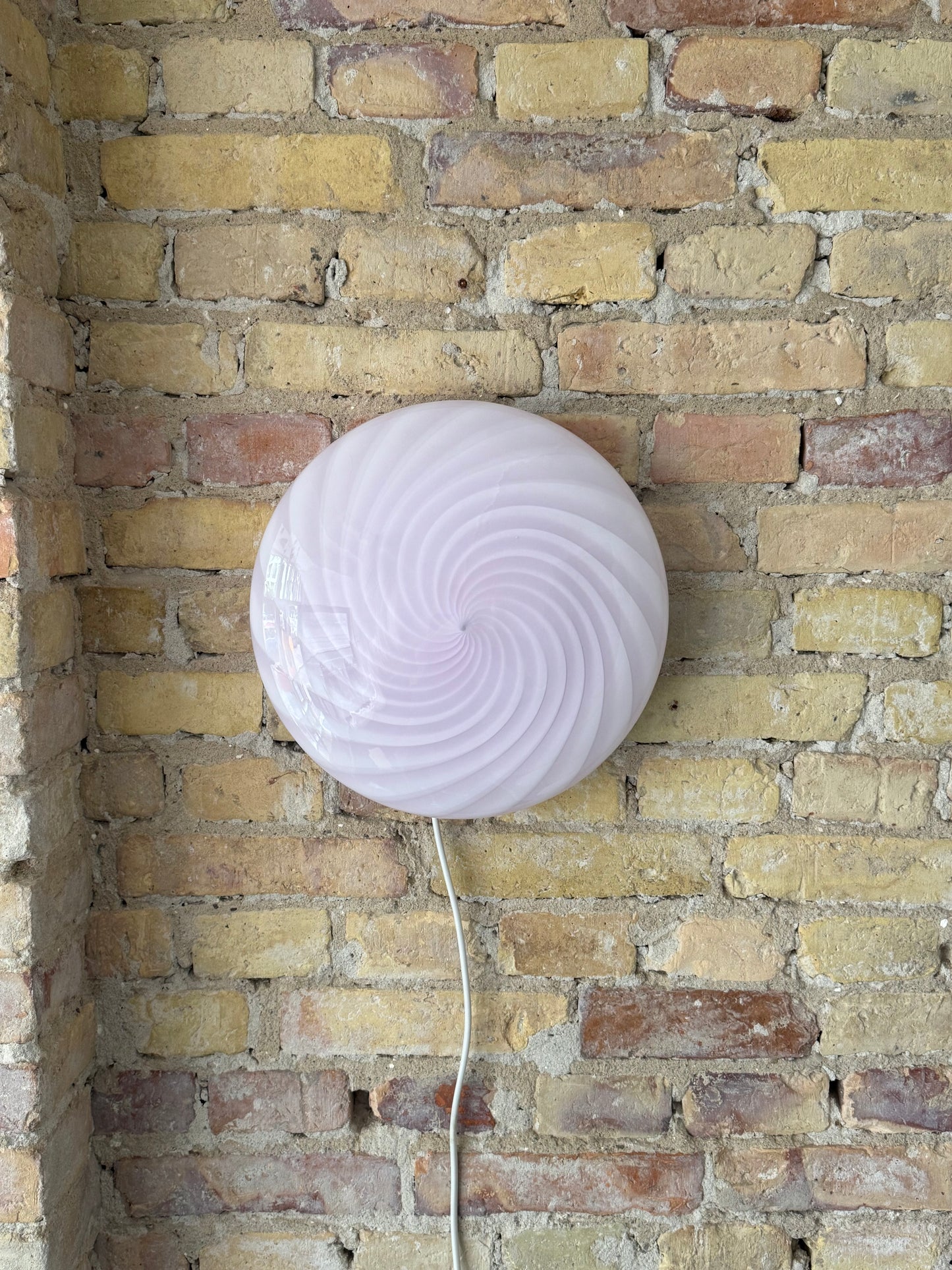 Lyserød Murano plafond, 30 cm