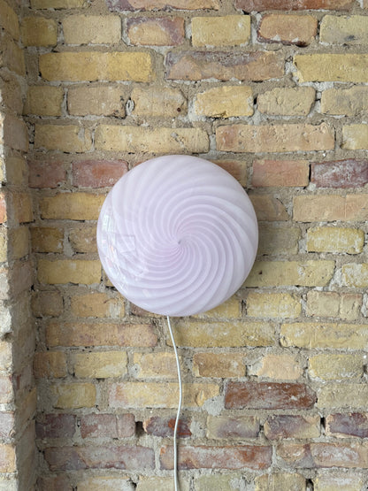 Lyserød Murano plafond, 30 cm