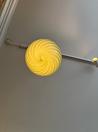 Brun Murano pendel, 20 cm