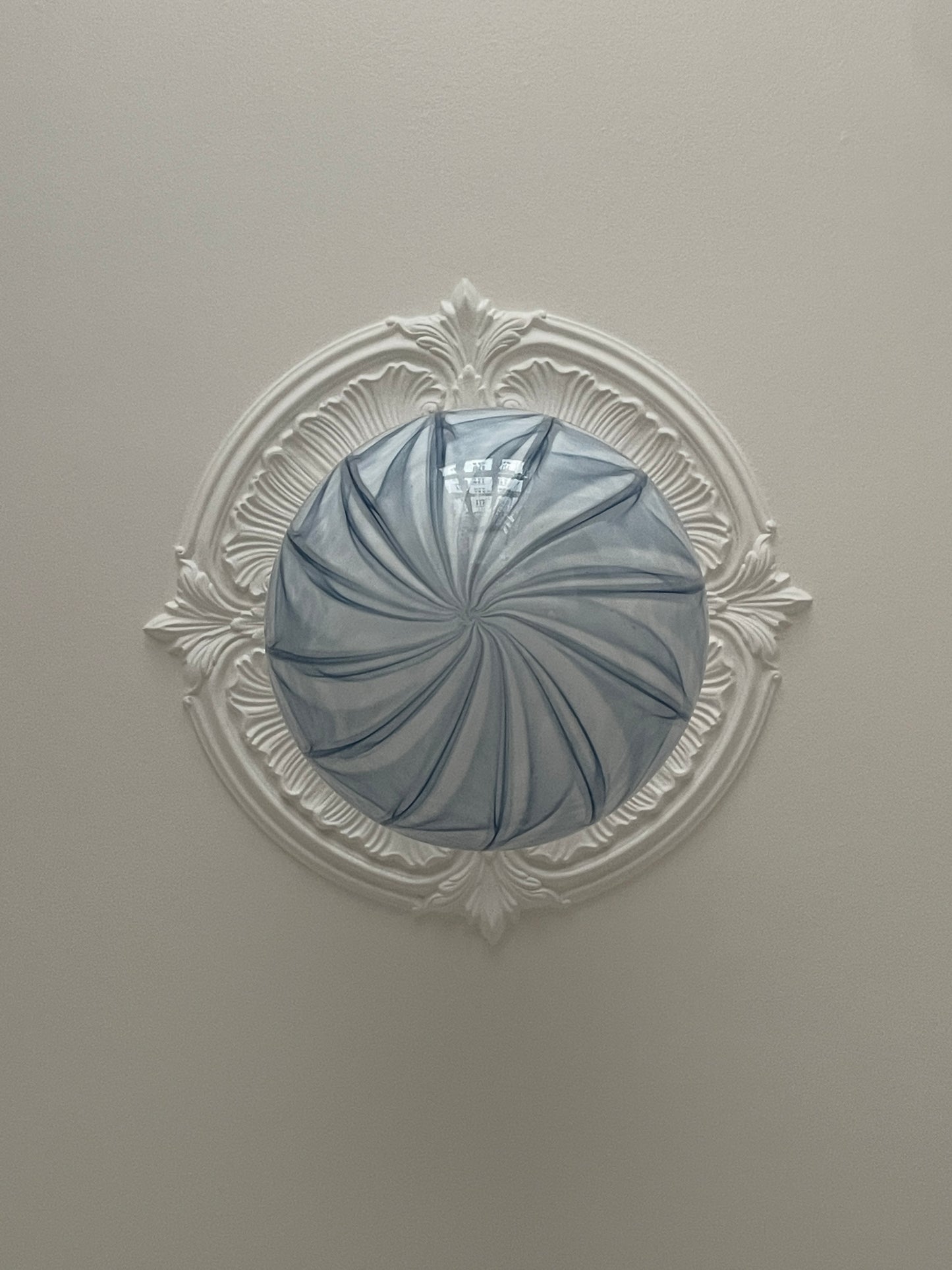 Kæmpe lyseblå Murano peacock pendel, 40 cm