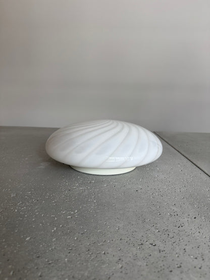 Classic Murano ceiling lamp with white swirl, 30 cm