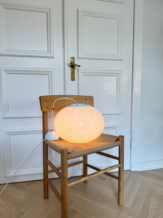 Hvid Murano peacock loftlampe, 35 cm