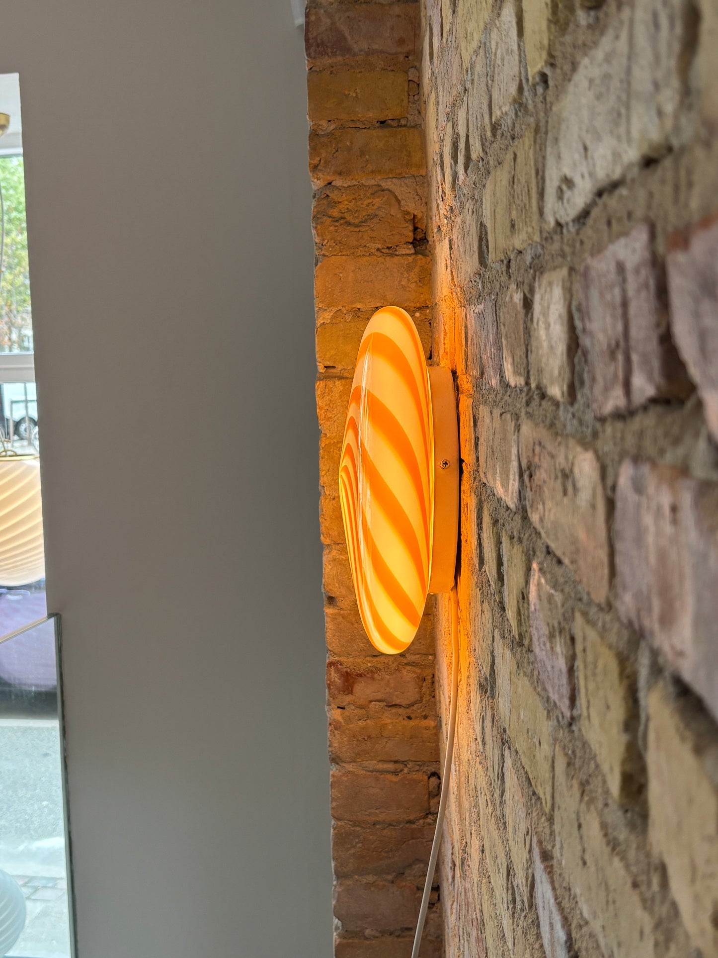 Orange solero Murano plafond, 30 cm