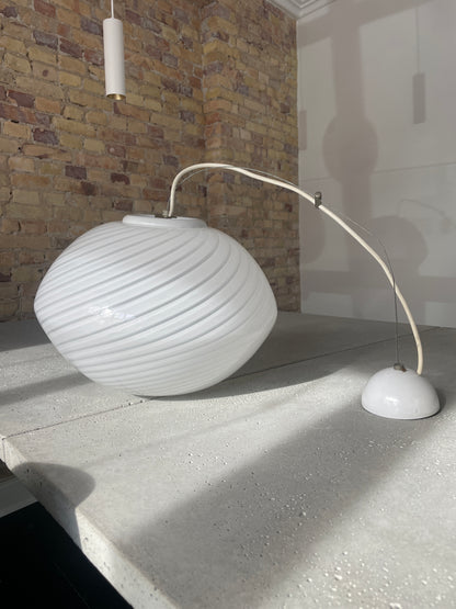 Hvid vintage Murano pendel, 40 cm