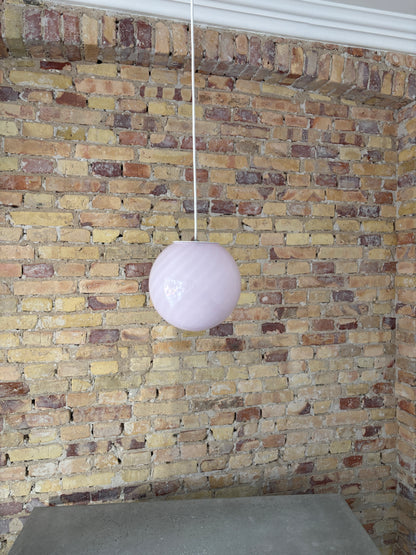 Lyserød Murano pendel, 20 cm