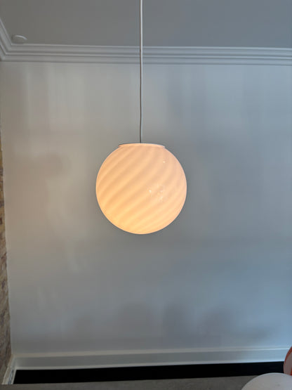 Lyserød Murano pendel, 20 cm
