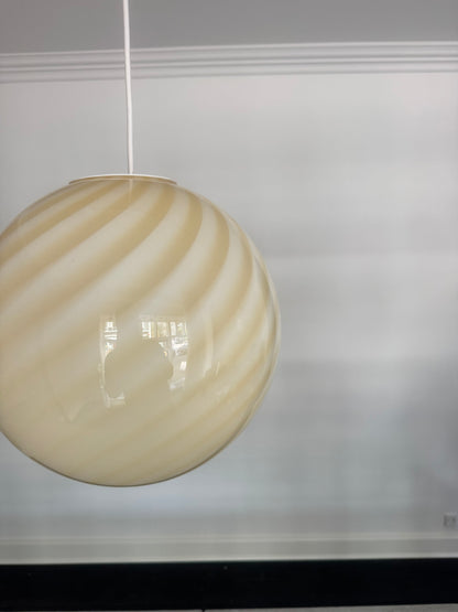 Gul candy Murano pendel, 30 cm