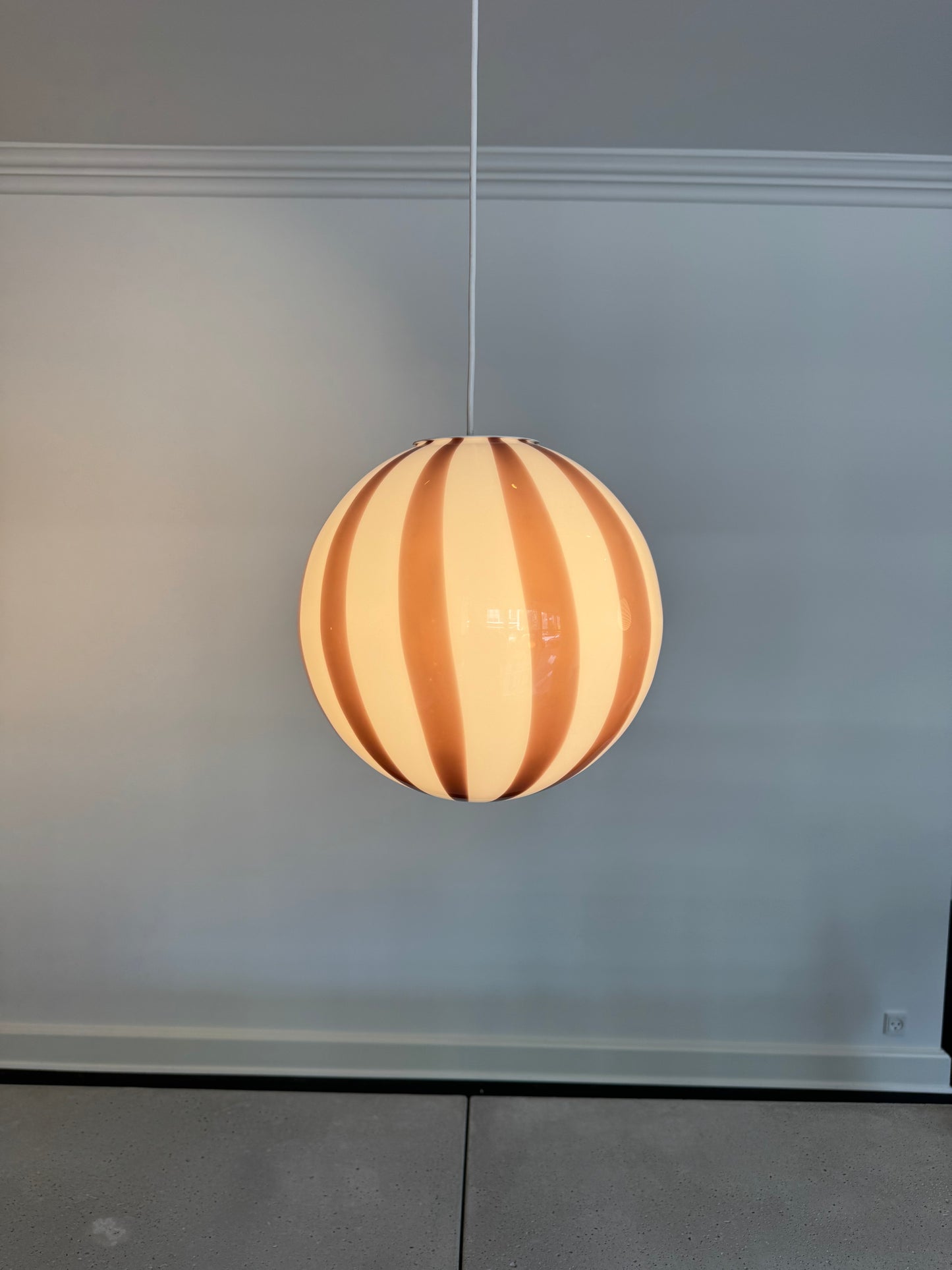 Lavendel candy Murano pendel, 30 cm