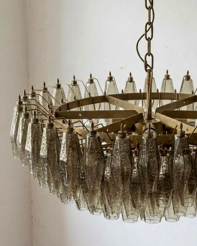 Murano chandelier | Poliedri | 185 glasses | Smoked