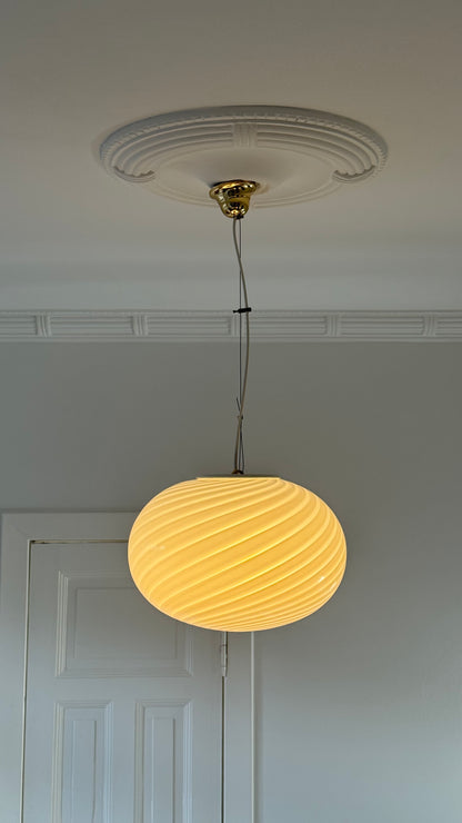 White classic Murano pendant lamp, 40