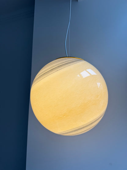 Stor creme Murano loftlampe, 40 cm