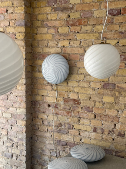 Lyseblå Murano plafond, 30 cm