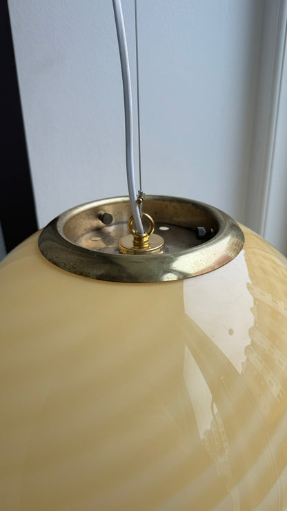 Murano yellow round pendant, 40 cm