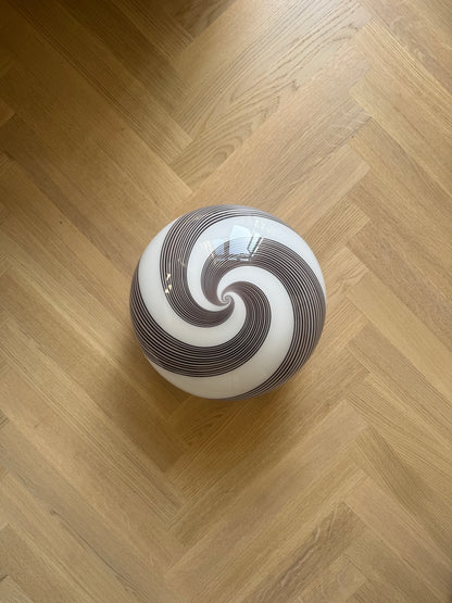 Vintage 'tivoli' Murano ceiling with brown swirl, 35 cm