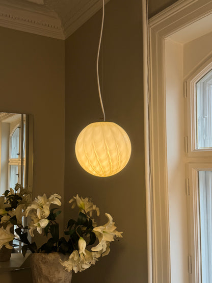 Gray Murano peacock pendant, 20 cm