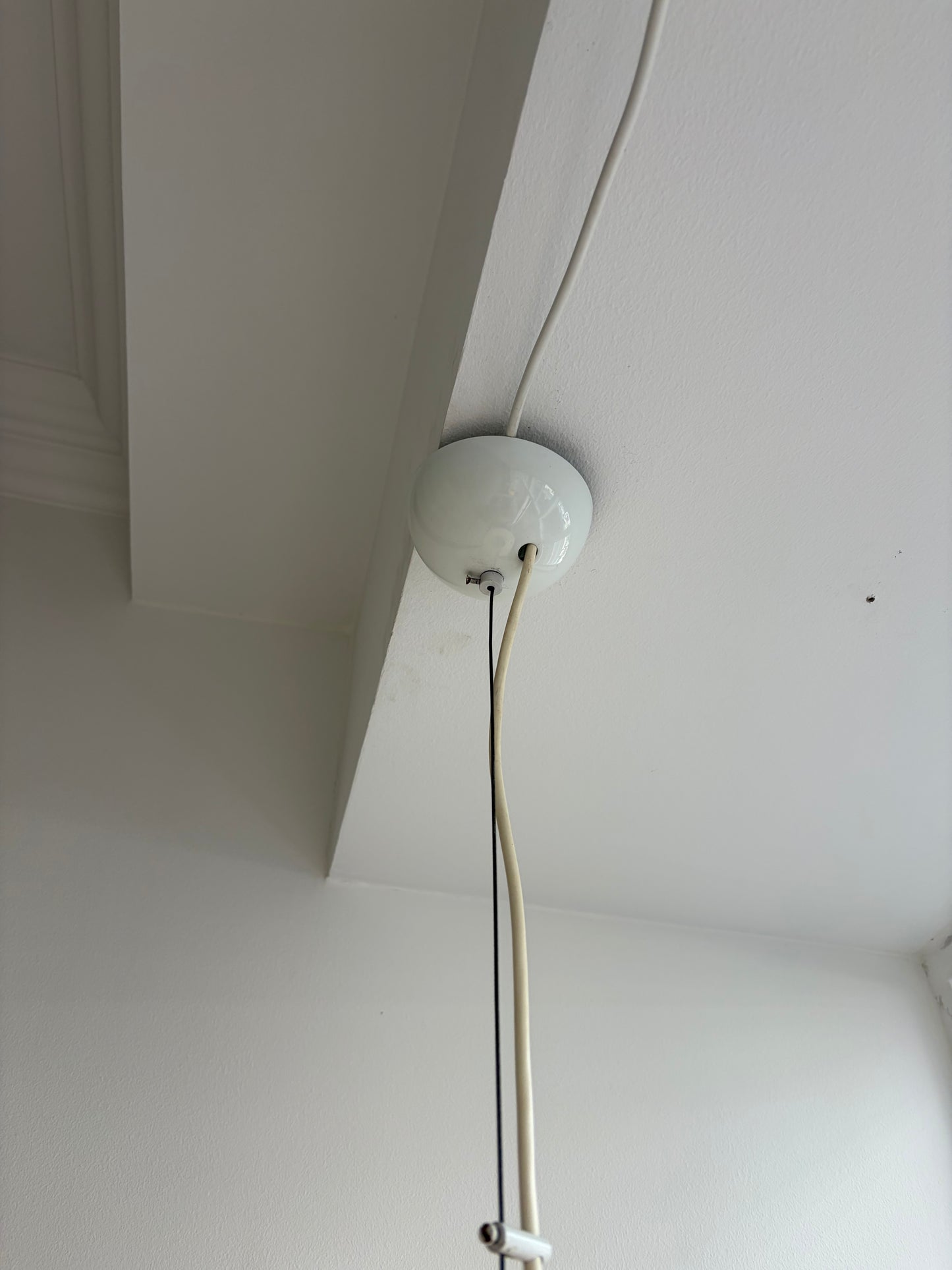 Kæmpe vintage Murano pendel m. enkel swirl, 43 cm